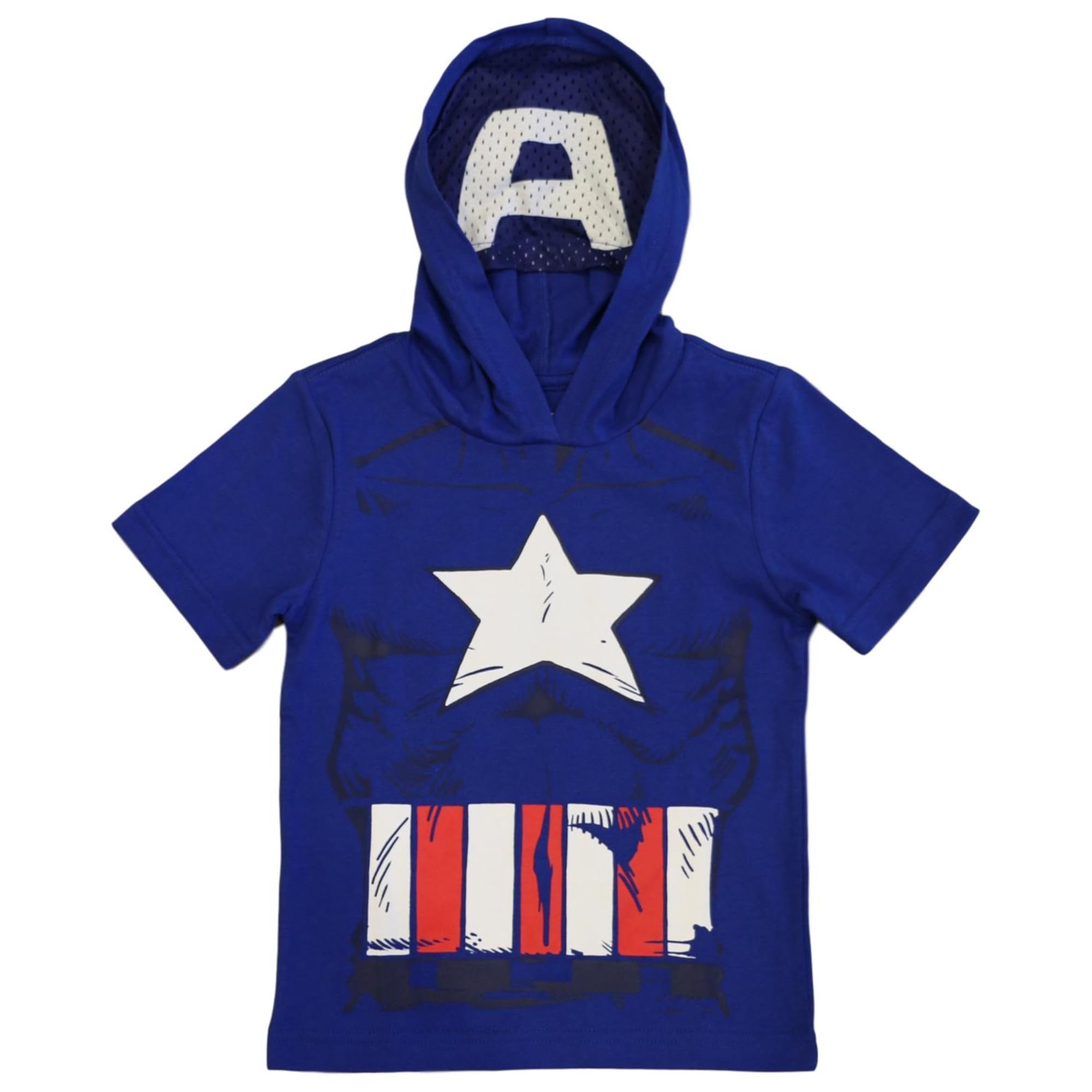 Marvel Avenger Little Boys and Toddler Hooded Tee With Mask